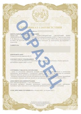 Образец Сертификат СТО 01.064.00220722.2-2020 Красновишерск Сертификат СТО 01.064.00220722.2-2020 